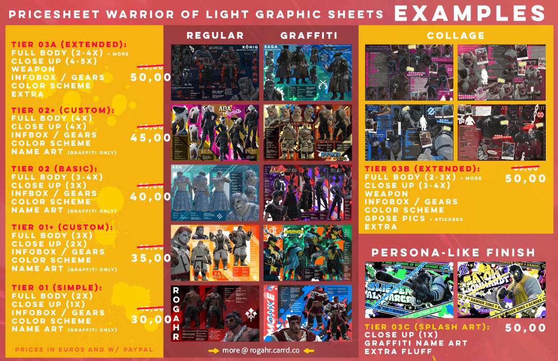 Pricesheet Pricesheet