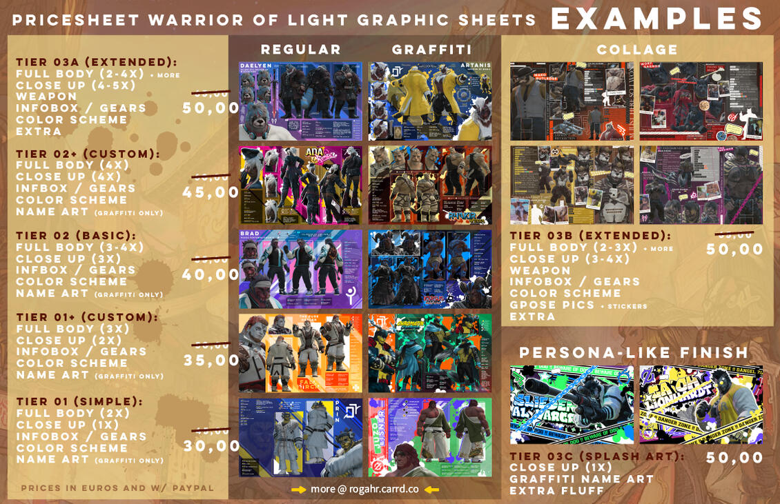 Pricesheet Pricesheet