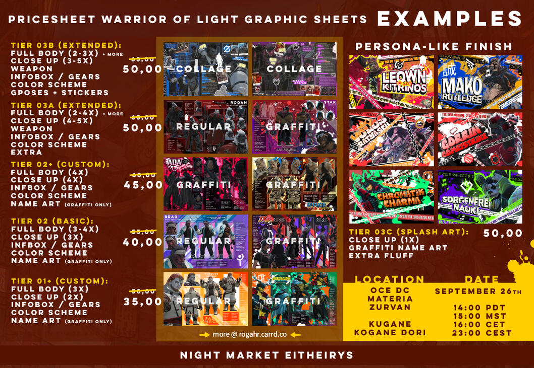 Pricesheet